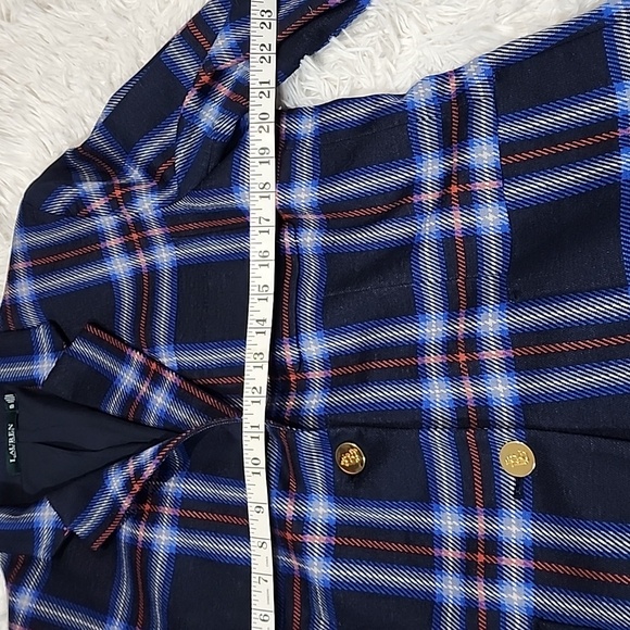 Ralph Lauren Stylish Plaid Blazer  Jacket with Gold Buttons - Picture 5 of 10